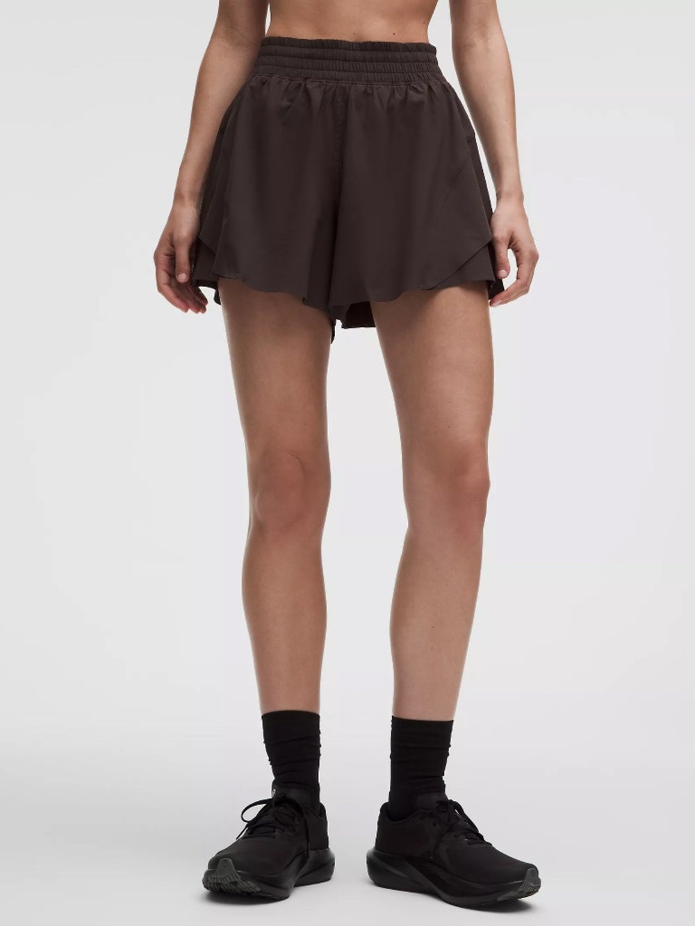 Lululemon Shake It Out High-Rise Running Short 4" Small Mahogany Muse Brown